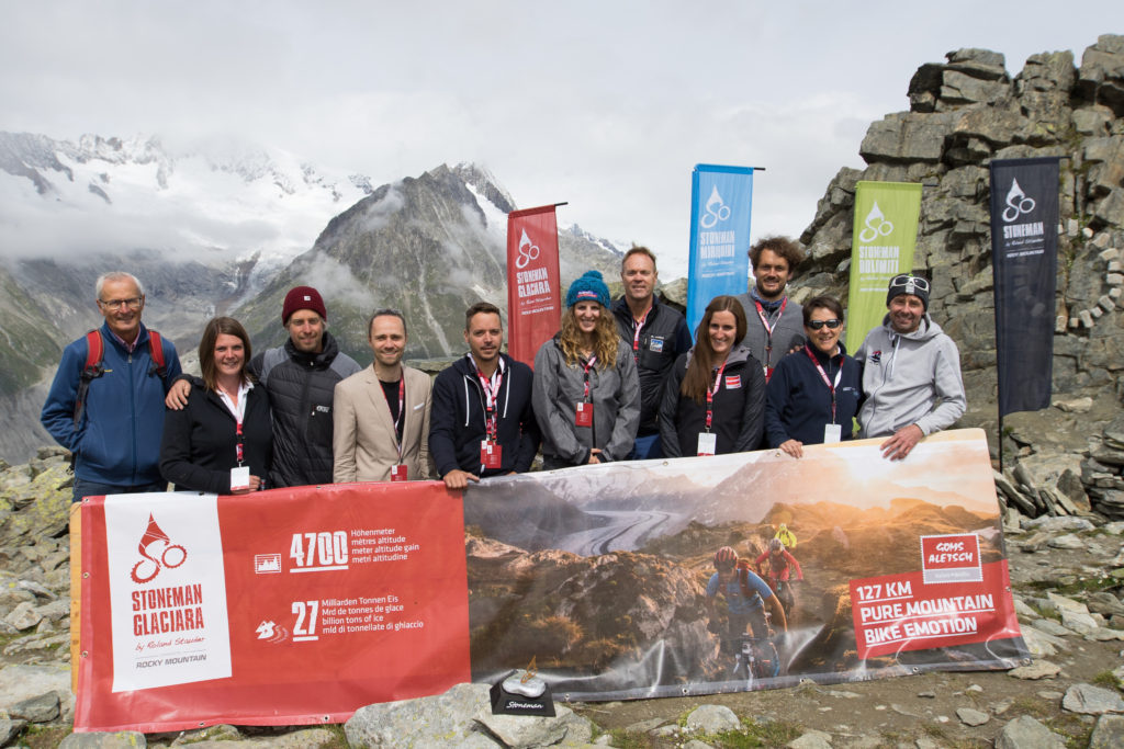 Stoneman Glaciara Mountainbike: Vorstellung der Strecke und des Angebots bei der Pressekonferenz am Großen Aletschgletscher